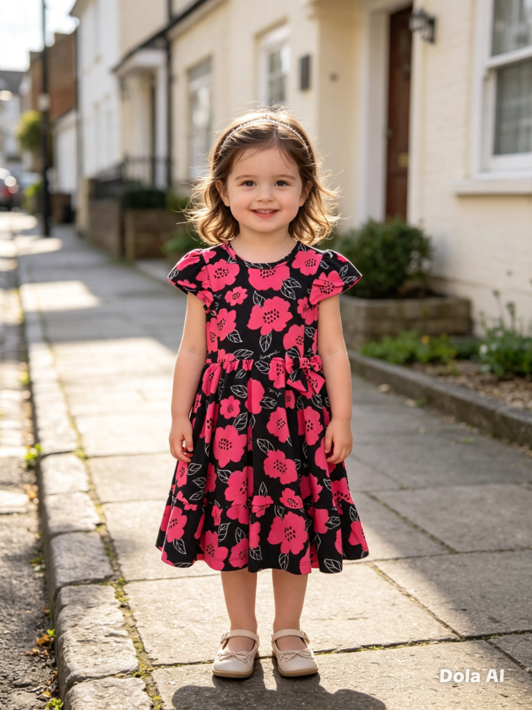vestido floral menina Angerô tamanho 3 anos