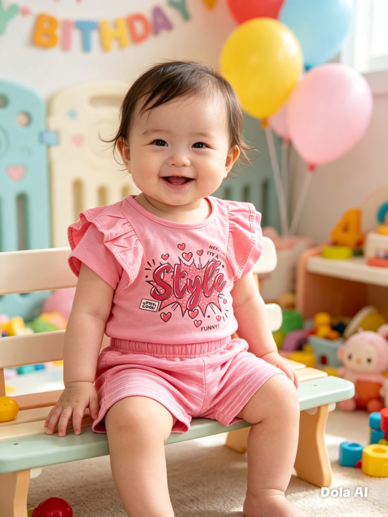 Conjunto para Angerô bebê menina