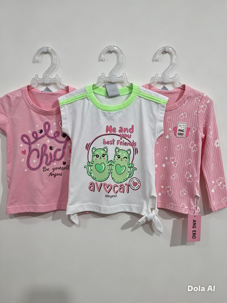 Kit 03 blusinhas Angerô para bebês
