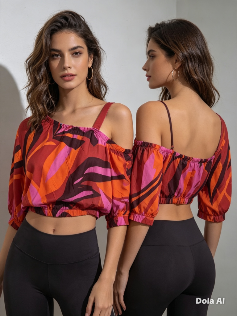 Blusa Rayon meia manga com alça