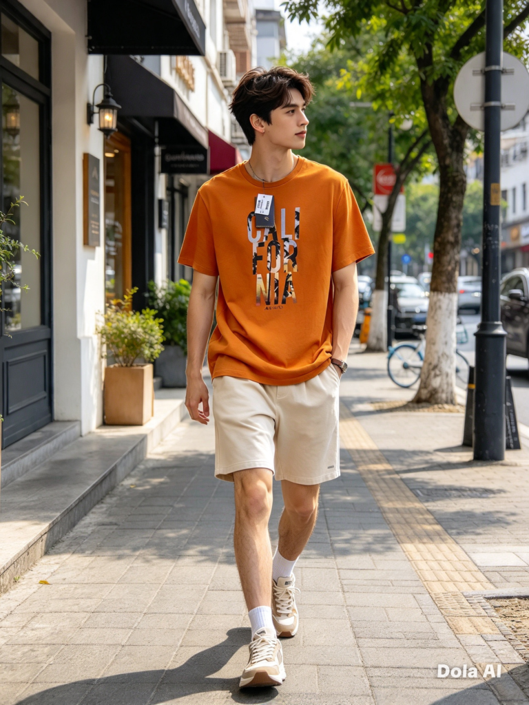 T-shirt masculina meia malha fio penteado