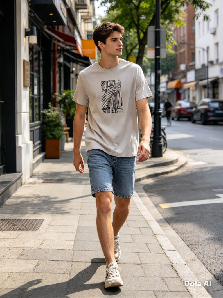 T-shirt masculina de malha fio penteado