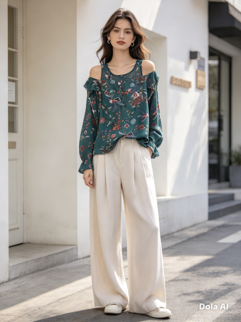 Blusa estampa pássaros doce trama